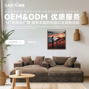 Modular <b>Sofa</b> <b>Bed</b> L-Shape Foam Cushion Living Room Solid Color Flax Fabric - Product Image 3