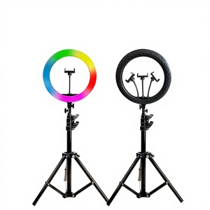 Anello Luminoso LED RGB a Forma di Cuore da 14 Pollici con Telecomando, Portatile in Materiale ABS per Trucco, Selfie e <span class=keywords><strong>Video</strong></span> in Diretta - Product Image 1