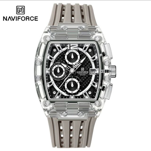 NAVIFORCE 7105 Hombres Relojes actuales Reloj de cuarzo cronógrafo resistente al agua original con caja de plástico Fabricación de reloj de pulsera personalizado - Product Image 5