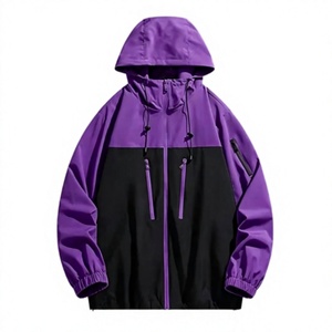 Chaqueta para Hombre LONG MISSION INDUSTRY, Verde y Negro con Bloques de Color, Sin Capucha, Impermeable, Transpirable, Cuello Mao, Cierre de Cremallera - Product Image 6