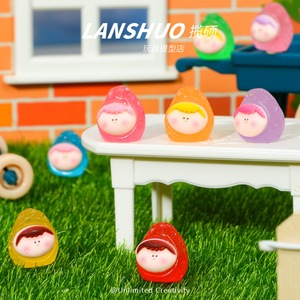 Muñeco en miniatura Lanshuo 3D que brilla en la oscuridad, juguete de resina para niños, decoración de dibujos animados - Product Image 2