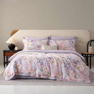 Bán Buôn Màu Hồng Comforter Bộ Bộ Đồ Giường Kích Thước Tùy Chỉnh Hoa In Bộ Đồ Giường Nữ Hoàng Tấm Thiết Lập - Product Image 1