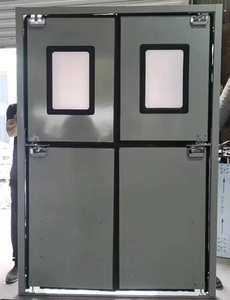 Puerta Comercial de Acero Inoxidable de Una Hoja Abatible para Supermercados, Restaurantes y Cocinas - Puertas de Tráfico de Alto Rendimiento - Product Image 3