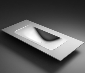 Lavabo en pierre traditionnel favorable avec drain, à poser sur le comptoir, rectangulaire, pour salle de bain - Product Image 1