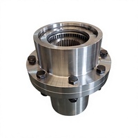 Flexible 45 # Accouplement d'engrenages en acier OEM personnalisable à dents courbées standard pour la construction