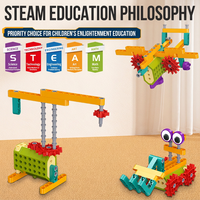 Kit de Construction Mécanique Interactif DIY pour Enfants 100 Pièces – Robot Motorisé à Assembler – Activité STEM d'Ingénierie – Cadeau Loisir