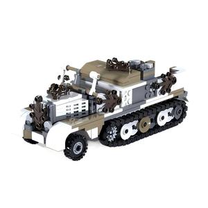 Multiuso veicolo Sdkfz 11 blocchi di costruzione WW II attrezzature militari modello di tecnologia di assemblaggio mattoncini creativi giocattoli esperti - Product Image 6