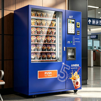 Máquina Expendedora Automática de Fideos Instantáneos con Dispensador de Agua Caliente, Pago con Tarjeta, Kiosco de Ramen de 6 Niveles para Áreas Públicas de Alto Tráfico