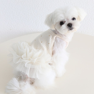 JXANRY gonna Tutu in cotone con stampa classica per cani e gatti primavera estate nuovi <span class=keywords><strong>vestiti</strong></span> per animali domestici per feste di compleanno vacanze di capodanno - Product Image 2