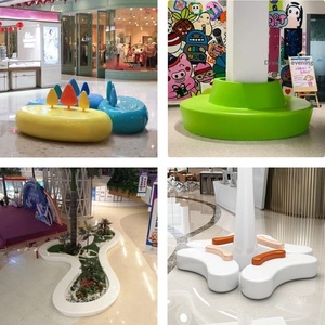 Chaises de loisirs extérieures personnalisées en fibre de verre pour affichage commercial, tabourets finis, chaises de repos publiques, origine Zhejiang - Product Image 2