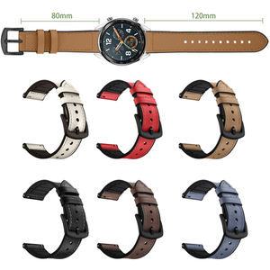 Bracelet de montre hybride en cuir de silicone 20mm 22mm Bracelet de montre intelligent pour Samsung Galaxy Watch 42mm 46mm - Product Image 4