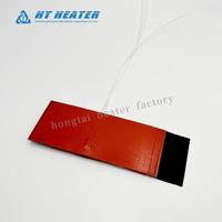 Plaque chauffante en caoutchouc silicone fibre de verre haute température 110V 220V avec thermocouple 150W 300W pour lit chauffant d'imprimante 3D