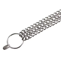 Collier de dressage pour chien en acier inoxydable 304, triple rangée, design classique et élégant, robuste, pour chiens de taille moyenne, vente en gros