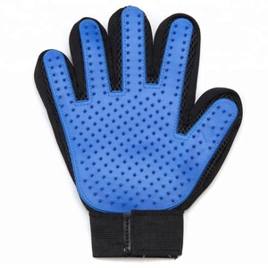 <b>Pet</b> Grooming Gloves Blue TPR Massage And Cleaning For Dog Cat Hair Removal - Product Image 3