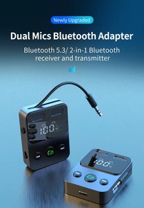 HG 2 em 1 Handsfree Sem Fio <span class=keywords><strong>bluetooth</strong></span> Áudio Mp3 <span class=keywords><strong>Player</strong></span> Adaptador Receptor <span class=keywords><strong>Bluetooth</strong></span> e Transmissor para carro - Product Image 5