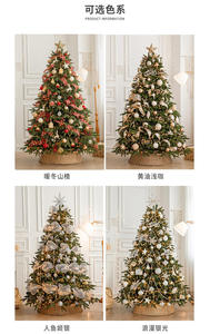 2025 nuevo diseño conjunto de decoraciones navideñas árbol de PVC con estrella/escamas/bolas/oropel/adornos de falda de árbol - Product Image 4