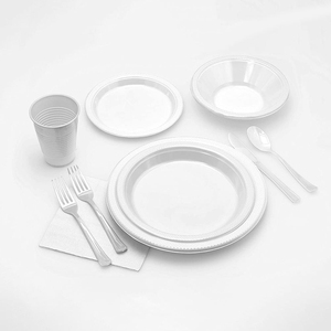 Lightweight Outdoor Indoor Party Picnic Salad Snack <b>Disposable</b> <b>Tableware</b> Plates PS Food Grade Round Plastic Plates - Product Image 6