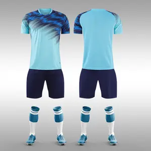 Wholesale High Quality Full Set Football Jersey Quick Dry Sublimation Fabric Football Jersey Professional 3D Football Jersey