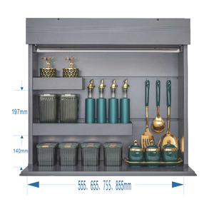 Modern Aluminum Kitchen Cabinet Smart Lifting System Lift <b>Basket</b> <b>Storage</b> Organizer <b>Unit</b> Easy Cabinets Kitchen High Pantry up Bas - Product Image 3