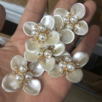 Broche de fleurs pour bouquet de mariée, accessoire de coiffure DIY Xinpeng, bouton en fausse coquille de perle