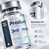 Étiquettes pour flacons de laboratoire 2 ml 3 ml 5 ml, transparentes, imprimées avec code-barres, autocollantes, imperméables, pour flacons d'échantillons