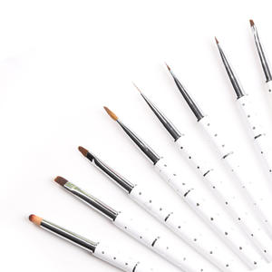 Zzdts — stylo à ongles en pierre, ensemble de couleurs, haute qualité, personnalisé, série blanche à rayures, ombrage, en gel de kolinsky, brosse <span class=keywords><strong>pour</strong></span> nail art - Product Image 6