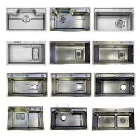 Éviers de cuisine intelligents sous plan OEM ODM, grande capacité, en acier inoxydable, pour la maison et les restaurants