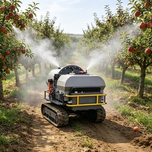 Pulvérisateur robotisé électrique automoteur sur chenilles avec inspection vidéo par caméra, réservoir de 400 L, pour agriculture en pente - Product Image 5
