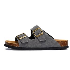 Sandalias de Corcho para Exteriores, Diseño de Dos Tiras con Hebilla, Material de Gamuza Suave, Suela de Goma Antideslizante y Duradera - Product Image 3