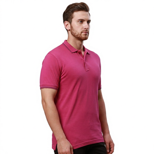 เสื้อโปโลแขนสั้นผู้ชาย สีพื้น สไตล์ลำลอง สำหรับตีกอล์ฟ  รับสกรีนโลโก้ สีตามสั่ง แต่งขอบปกเสื้อตามสั่ง - Product Image 4