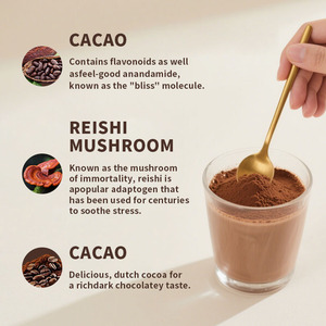 Polvo de hongos orgánicos OEM Latte con sabor a champiñones Cacao caliente para adultos Ganoderma Lucidum Dieta cetogénica Polvo con sabor a café - Product Image 3