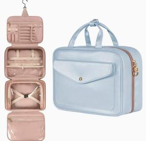 Waterproof PU Leather Cosmetic Bag High Quality Toiletry Organizer Portable Travel <b>Makeup</b> Pouch Durable <b>Case</b> for Men & Women - Product Image 3