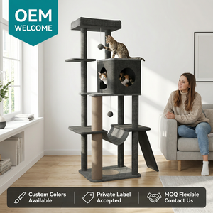 豪华环保圣诞猫塔多层剑麻抓板猫屋室内大型猫窝毛绒柔软 - Product Image 6