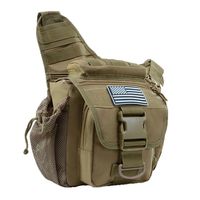 Sac de poitrine de chasse camouflage imperméable, sacoche bandoulière en polyester avec fermeture éclair