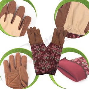 <b>Ladies</b> Rose-Pruning Garden <b>Gloves</b> Thorn-proof <b>Gardening</b> <b>Gloves</b> Print Long-Cuff Leather Planting-<b>Gardening</b> <b>Gloves</b> - Product Image 3