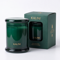 Pot en verre de 8 oz de luxe pour bougie parfumée, avec boîte, pour fabrication de bougies à marque privée, emballage cadeau, fourniture directe usine