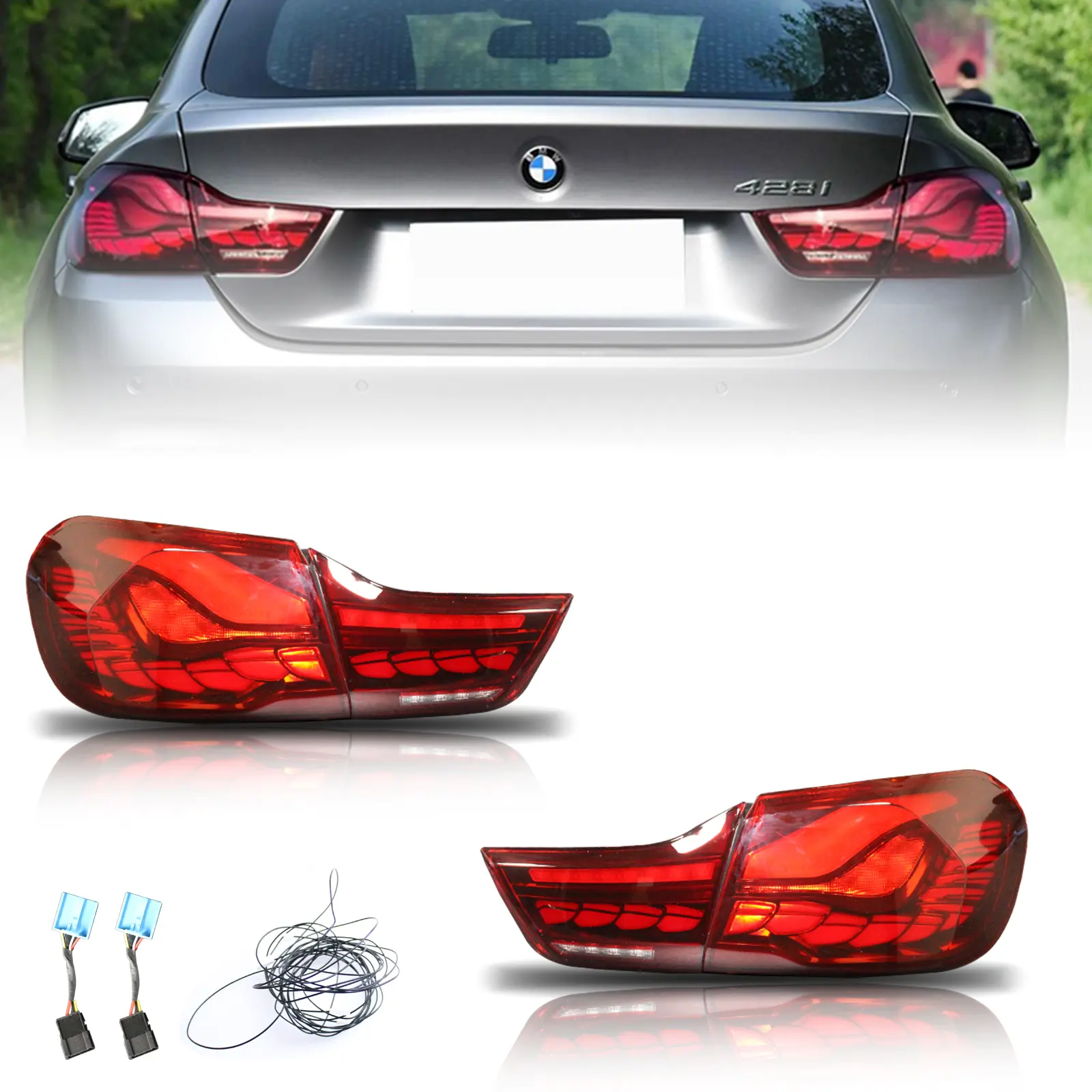 LED GTS Tail Lights For BMW M4 4 Series F32 F82 2014-2020 Start Up Animation