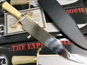 Couteau de combat Bowie personnalisable RAM BOM avec lame en acier inoxydable, manche en ivoire, étui industriel, support DIY OEM/ODM - Product Image 2