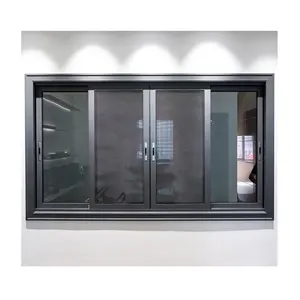 Fenêtre coulissante en Aluminium pour portes et fenêtres, 60 en verre Upvc avec stores, porte de Garage, mur en fer, quincaillerie en Aluminium, écran, fenêtre coulissante