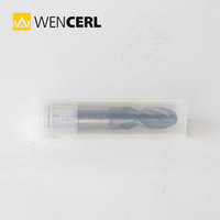 WENCERL HRC50 Fraise à queue sphérique à 2 ou 4 dents en carbure de tungstène pour acier inoxydable