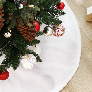 Nuevo producto: falda de árbol de Navidad de felpa blanca pura, decoración navideña, accesorios para árboles de Navidad - Product Image 1