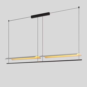Lampe suspendue linéaire à long tube indirect moderne nordique bureau cuisine îlot Table à manger Bar <span class=keywords><strong>Suspension</strong></span> LED suspendue - Product Image 2