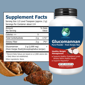 OEM ODM Glucomanano Puro Orgánico en Polvo 2000mg, Suplemento Dietético de Raíz de Konjac, Apoya la Pérdida de Peso y un Colesterol Saludable - Product Image 2