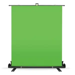 portable collapsible crease free chromakey background pull up green screen