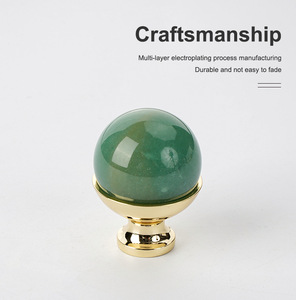 Poignée de tiroir monotrou en alliage de zinc bouton de porte rond d'armoire et d'armoire en acier inoxydable pour meubles en marbre coloré - Product Image 4