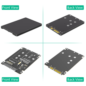 M.2 NGFF SSD ไปยัง SATA3 การ์ดอะแดปเตอร์ 6Gbps ตัวแปลงพลาสติกแบบใช้คู่สำหรับพีซี - Product Image 2