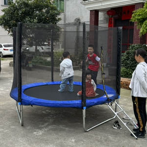 <span class=keywords><strong>Trampoline</strong></span> de haute qualité pour l'intérieur et l'extérieur, rond, en acier galvanisé, <span class=keywords><strong>8</strong></span> <span class=keywords><strong>pieds</strong></span>, avec filet de sécurité pour enfants et adultes - Product Image 4