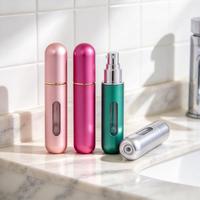 Botol Semprot Parfum Mini Isi Ulang 5ml 8ml dari Logam, Wadah Parfum Portabel untuk Perjalanan