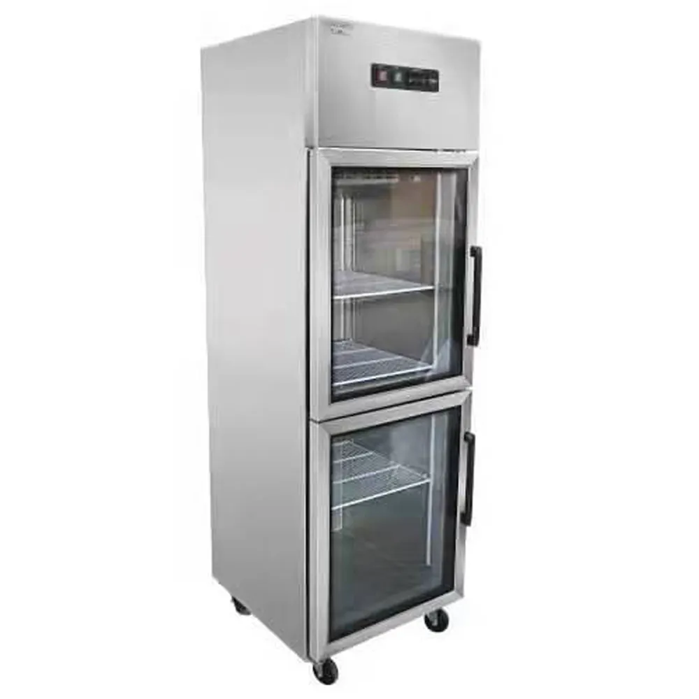 Harga Pabrik Langsung Kulkas Komersial Congelateur Didinginkan & Suhu Ganda Freezer Vertikal untuk Hotel Rumah Tangga