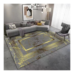 Vàng Kim Cương Polyester Nhung 3D In Thảm Phòng Khách Thảm Sàn Có Thể Giặt Kích Thước Lớn Tùy Chỉnh Thảm - Product Image 5
